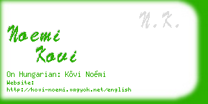 noemi kovi business card